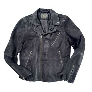 Vintage Members Only Black Leather Moto Jacket